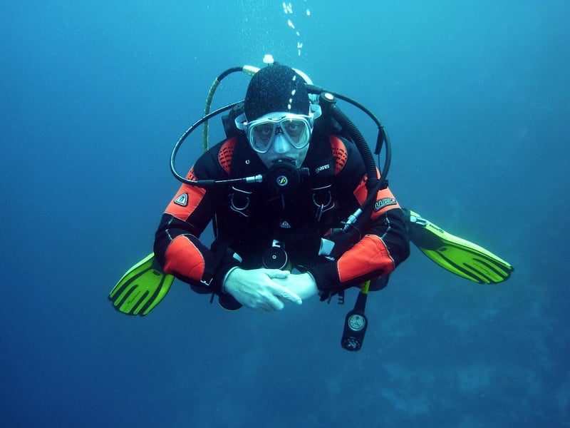 Scuba diving underwater